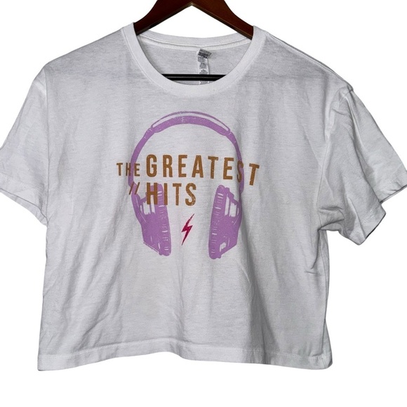 Women's Ideal by Next Level Apparel The Greatest Hits Movie Cropped T-shirt - Picture 1 of 7